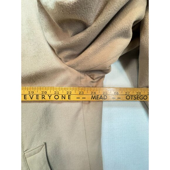 Vintage Stratojac Strato-Suede Mens Flannel Trench Coat Size 46 Beige Pockets - Picture 6 of 15